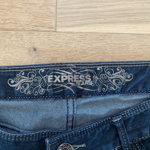 Express Blue Stella Regular Fit Low Rise Jeans Size 10 - Picture 8 of 10